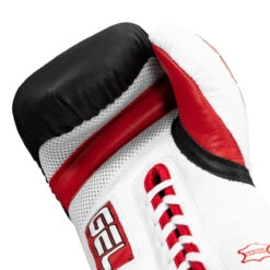 TITLE Boxing Gel Lava Leather Series Sparring Gloves -Sports Boxing mlvlsg wh rd bk 05