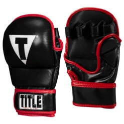 TITLE MMA Perform Safe Spar Glove 2.0 -Sports Boxing pssg2 bk rd 02