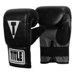 TITLE Boxing Pro Leather Bag Gloves 3.0 -Sports Boxing tbg3 bk gr 02
