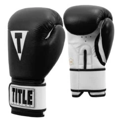 TITLE Premier Leather Super Bag Gloves 2.0 -Sports Boxing tsbg2 bk wh 002 1 1