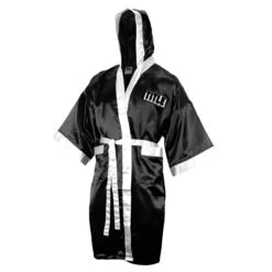 TITLE Boxing Full Length Robe -Sports Boxing tsrfl bk wh 2
