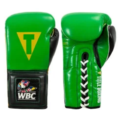 WBC By TITLE Boxing Sparring Gloves -Sports Boxing wbcsg gn bk 01