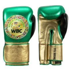 WBC By TITLE Boxing Green Belt Bag Gloves 18 WBC By TITLE Boxing Green Belt Bag Gloves -Sports Boxing wgbbg gn gd bk 1 1 1