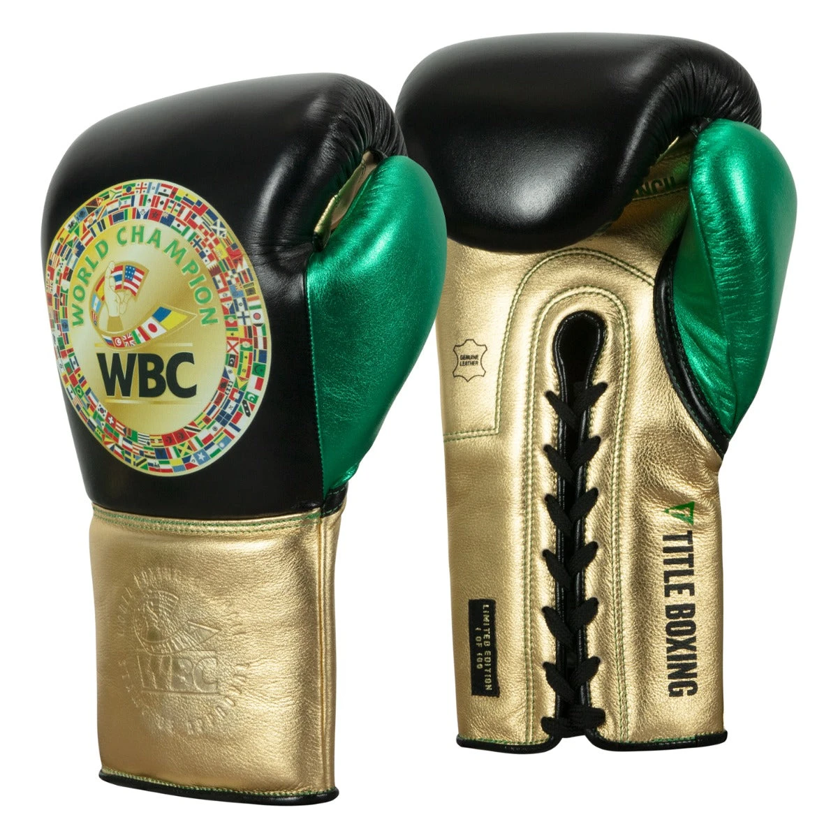 WBC By TITLE Boxing Green Belt Sparring Gloves 3 WBC By TITLE Boxing Green Belt Sparring Gloves - Image 3