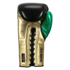 WBC By TITLE Boxing Green Belt Sparring Gloves 22 WBC By TITLE Boxing Green Belt Sparring Gloves -Sports Boxing wgbsg bk gd gn 4 1