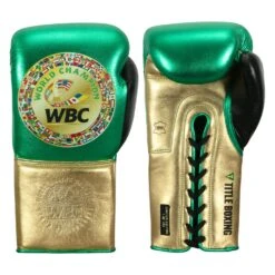 WBC By TITLE Boxing Green Belt Sparring Gloves 26 WBC By TITLE Boxing Green Belt Sparring Gloves -Sports Boxing wgbsg gn gd bk 1 1