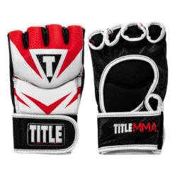 TITLE MMA Command Pro Fight Gloves 19 TITLE MMA Command Pro Fight Gloves -Sports Boxing xmcpfg rd wh 001 1