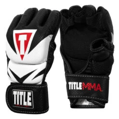 TITLE MMA Command Training Gloves -Sports Boxing xmctg bk wh 002