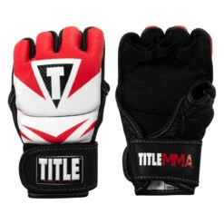 TITLE MMA Command Training Gloves -Sports Boxing xmctg rd wh 001 1