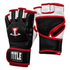 TITLE MMA Conflict Pro Fight Gloves 8 TITLE MMA Conflict Pro Fight Gloves -Sports Boxing xmfg bk wh rd 02
